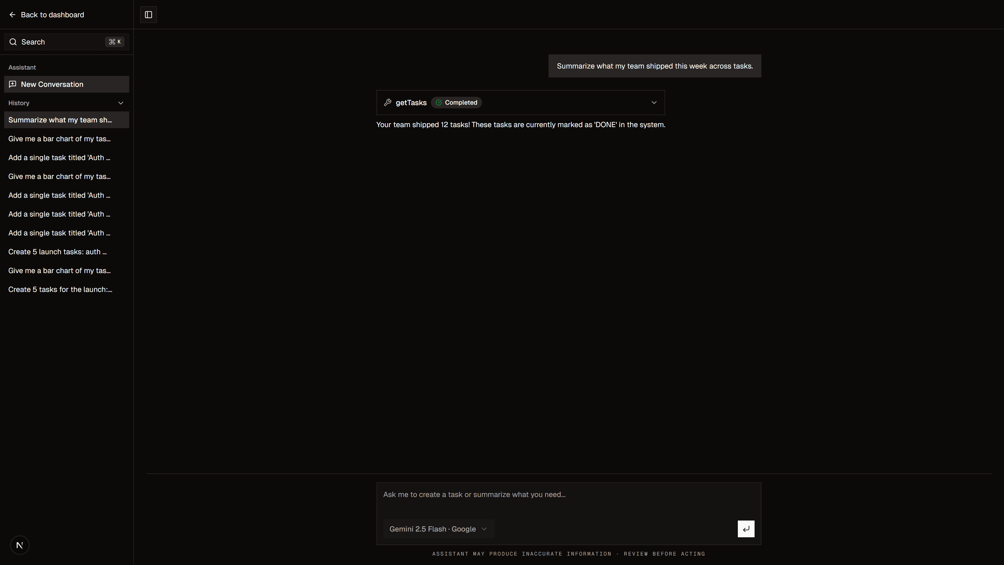 AI assistant mid-conversation with tool calls